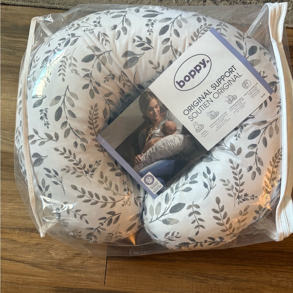 Boppy Original Support Pillow with Leaf Pattern